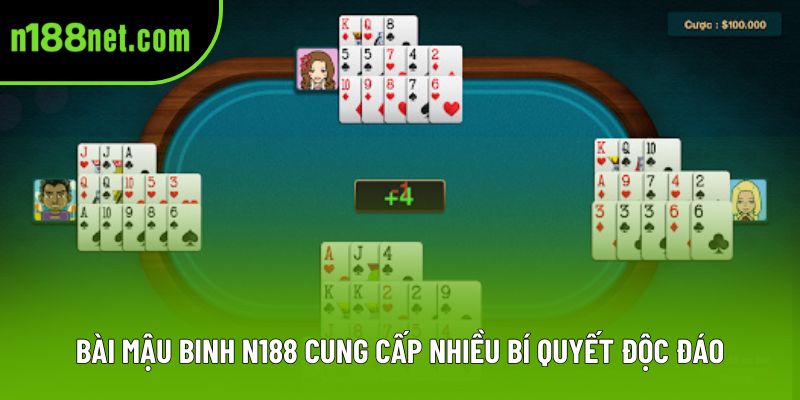 Bài mậu binh N188 cung cấp nhiều bí quyết độc đáo Bài mậu binh N188 cung cấp nhiều bí quyết độc đáo